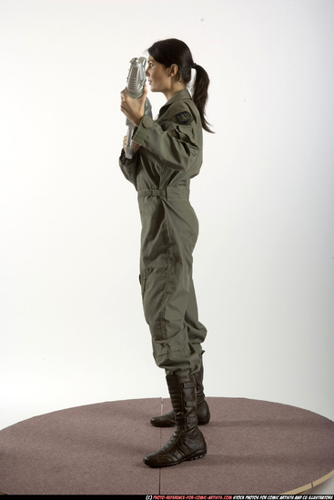 Woman Adult Athletic White Martial art Standing poses Army