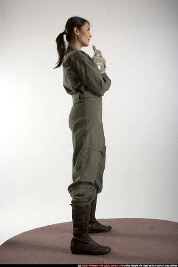 Woman Adult Athletic White Martial art Standing poses Army