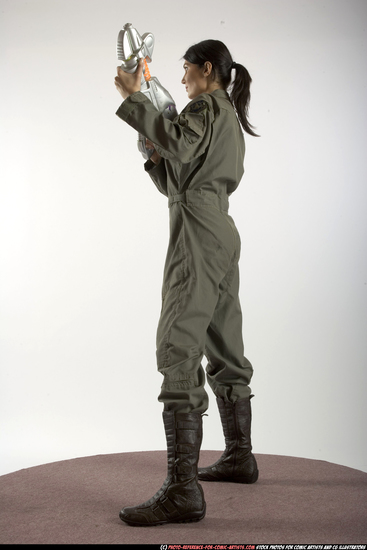 Woman Adult Athletic White Martial art Standing poses Army