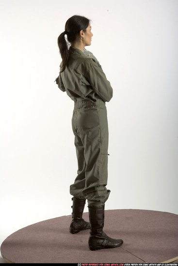 Woman Adult Athletic White Martial art Standing poses Army