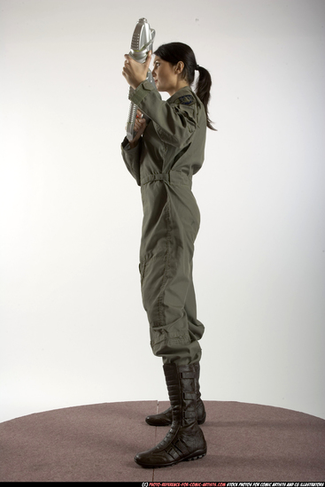 Woman Adult Athletic White Martial art Standing poses Army