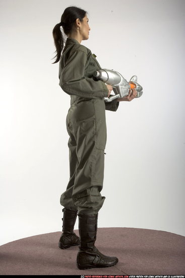 Woman Adult Athletic White Martial art Standing poses Army