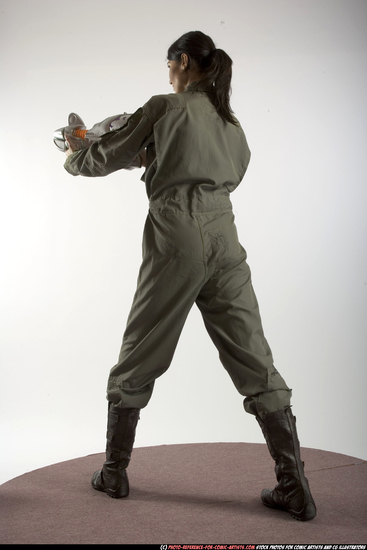 Woman Adult Athletic White Martial art Standing poses Army