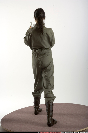 Woman Adult Athletic White Martial art Standing poses Army