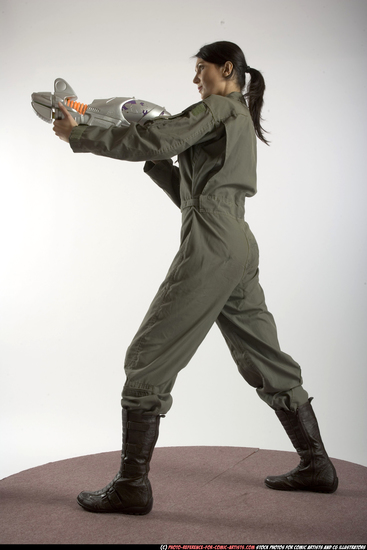 Woman Adult Athletic White Martial art Standing poses Army