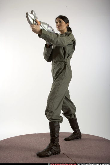 Woman Adult Athletic White Martial art Standing poses Army