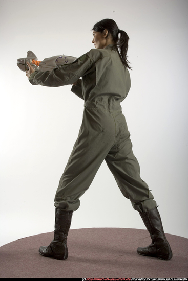 Woman Adult Athletic White Martial art Standing poses Army