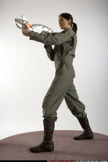 Woman Adult Athletic White Martial art Standing poses Army