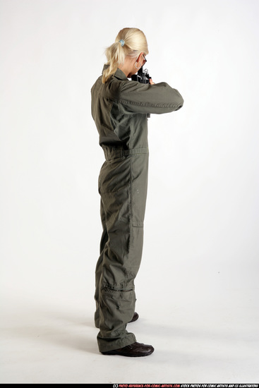 Woman Adult Athletic White Martial art Standing poses Army