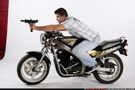 Man Adult Average White Riding a bike Moving poses Casual