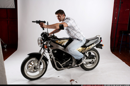 Man Adult Average White Riding a bike Moving poses Casual