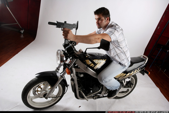 Man Adult Average White Riding a bike Moving poses Casual