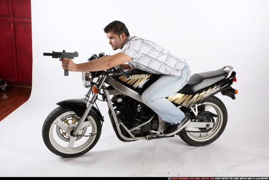 Man Adult Average White Riding a bike Moving poses Casual