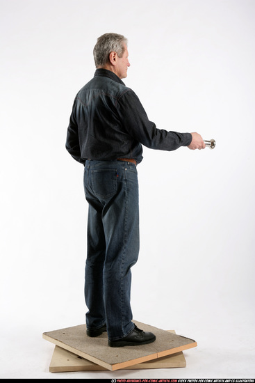 Man Old Average White Daily activities Standing poses Casual