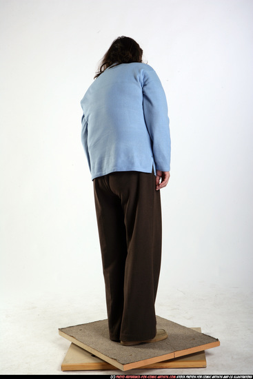 Woman Old Chubby White Daily activities Standing poses Casual