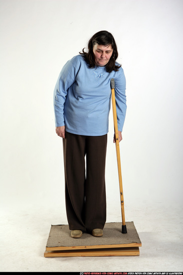 Woman Old Chubby White Daily activities Standing poses Casual