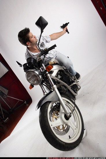 Man Adult Average White Riding a bike Moving poses Casual