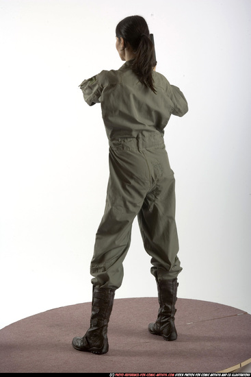 Woman Adult Athletic White Martial art Standing poses Army