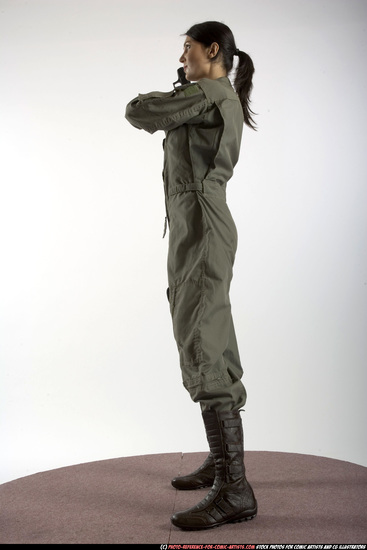 Woman Adult Athletic White Martial art Standing poses Army