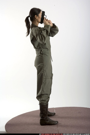 Woman Adult Athletic White Martial art Standing poses Army