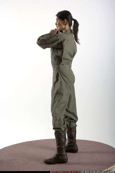 Woman Adult Athletic White Martial art Standing poses Army