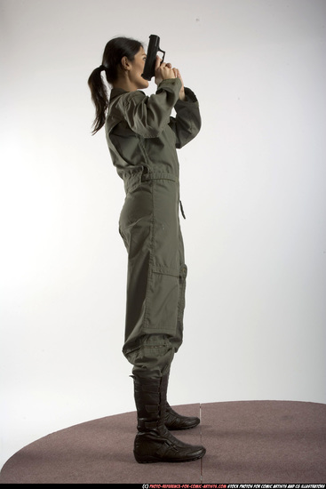 Woman Adult Athletic White Martial art Standing poses Army