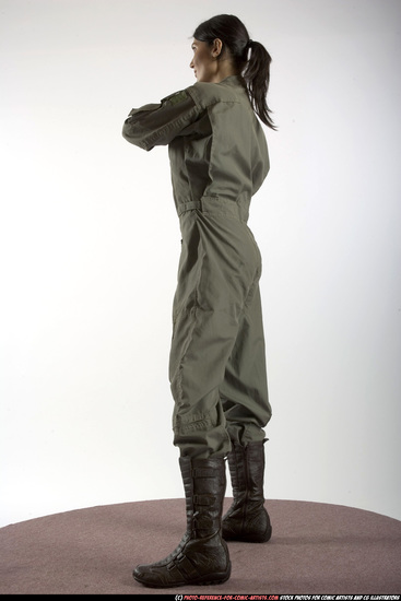 Woman Adult Athletic White Martial art Standing poses Army