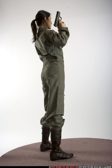 Woman Adult Athletic White Martial art Standing poses Army