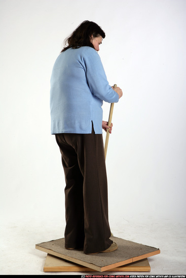 Woman Old Chubby White Daily activities Standing poses Casual