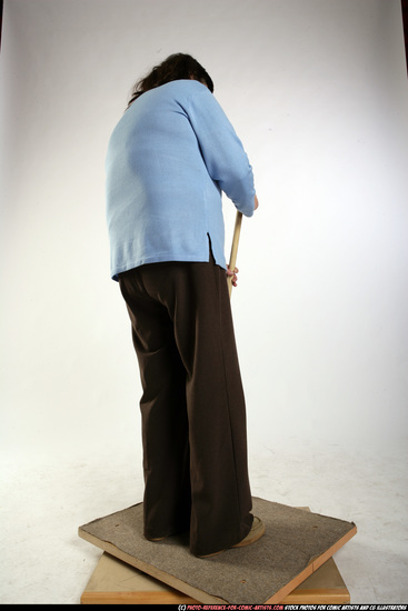 Woman Old Chubby White Daily activities Standing poses Casual