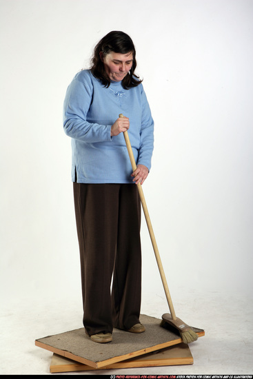 Woman Old Chubby White Daily activities Standing poses Casual