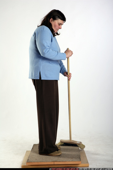 Woman Old Chubby White Daily activities Standing poses Casual