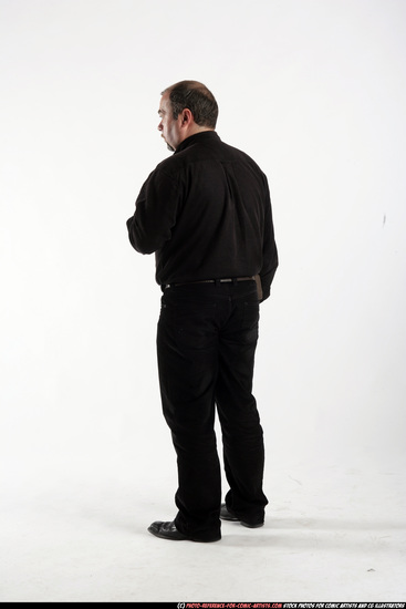 Man Old Chubby White Martial art Standing poses Casual