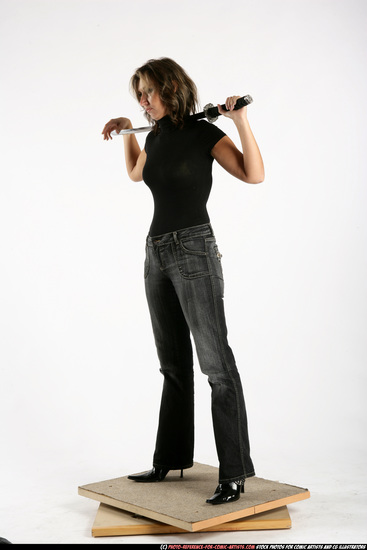 Woman Adult Average White Martial art Standing poses Casual