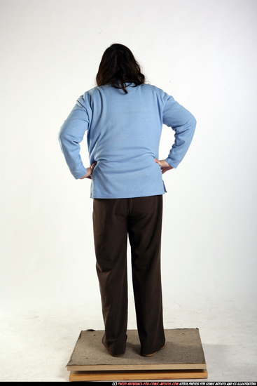 Woman Old Chubby White Martial art Standing poses Casual