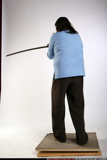 Woman Old Chubby White Martial art Standing poses Casual