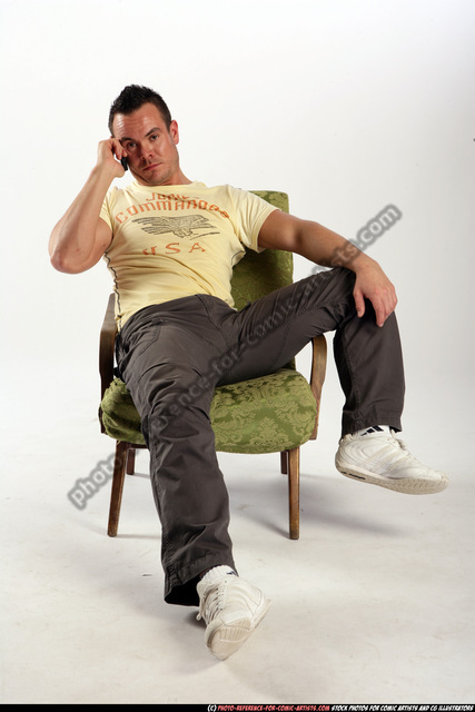 Male Sitting pose - CLIP STUDIO ASSETS