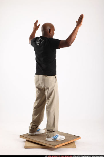 Man Old Average Black Neutral Standing poses Casual