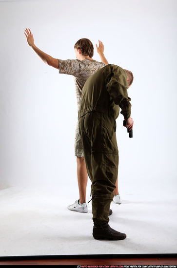 Adult Average White Neutral Standing poses Army Men