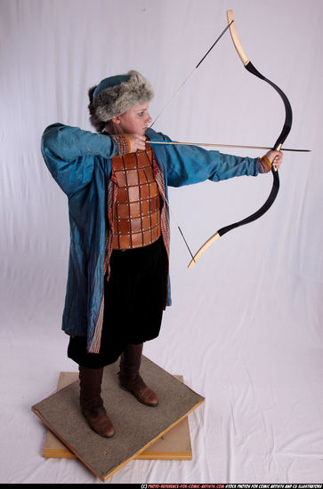 Woman Adult Average White Fighting with bow Standing poses Army