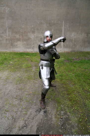 Man Adult Average White Fighting with sword Standing poses Army