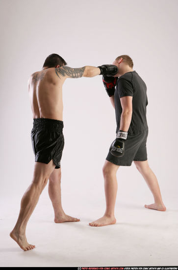 Adult Athletic White Fist fight Standing poses Sportswear Men