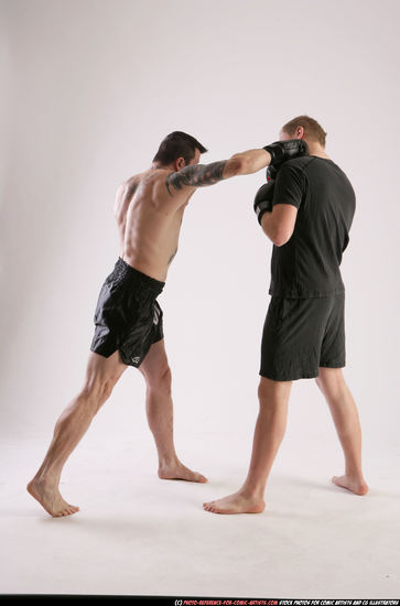 Adult Athletic White Fist fight Standing poses Sportswear Men