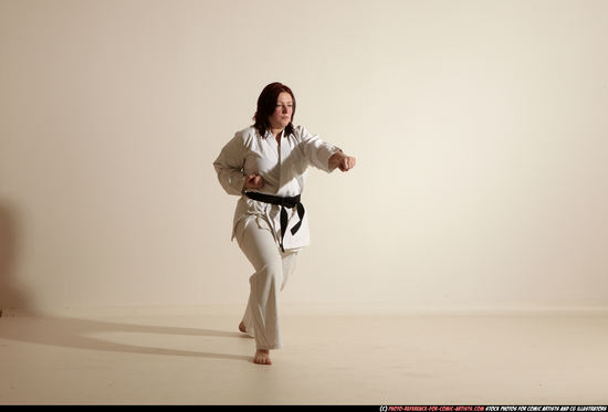 Woman Adult Average White Martial art Moving poses Sportswear