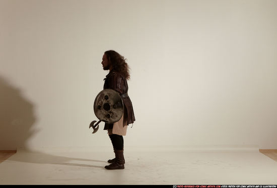 Man Adult Average White Fighting with sword Moving poses Army