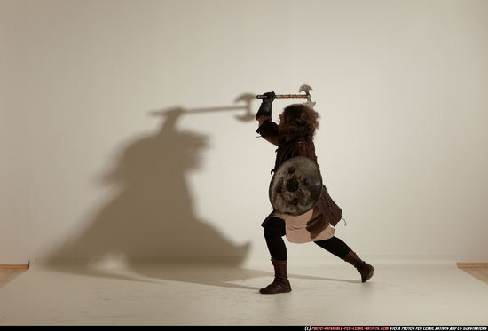 Man Adult Average White Fighting with sword Moving poses Army