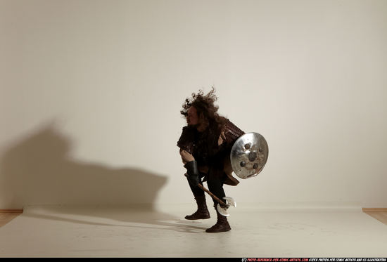 Man Adult Average White Fighting with sword Moving poses Army