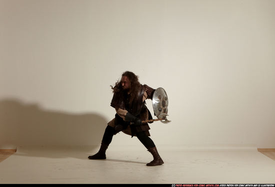 Man Adult Average White Fighting with sword Moving poses Army