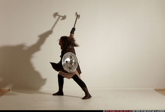 Man Adult Average White Fighting with sword Moving poses Army