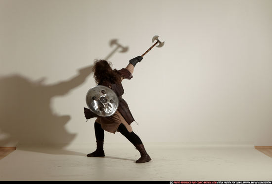 Man Adult Average White Fighting with sword Moving poses Army